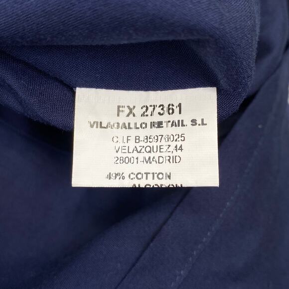 VILAGALLO Embroidered Tropical Leaves Shift Dress Sz US 2 / IT 40 White & Blue - Picture 8 of 10